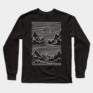 Mountain Stroke Design Long Sleeve T-Shirt